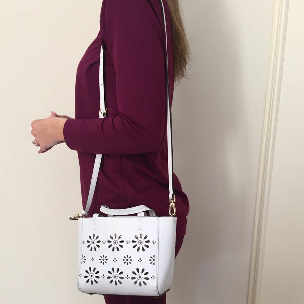 Kate Spade White Eyelet Crossbody!